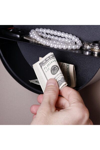 Generic 25.4 cm Wall Clock with Hidden Safe - Secret Internal Storage for Jewelry and Cash (Silver)