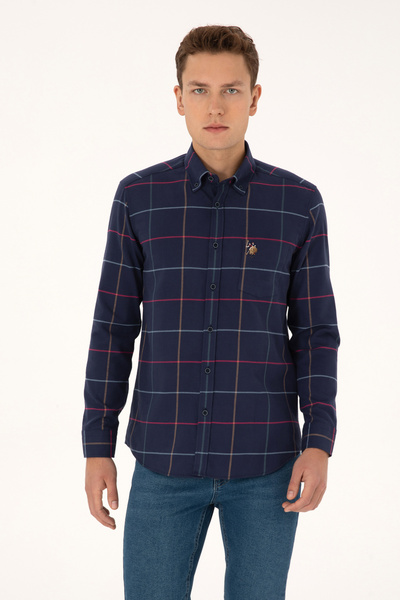 U.S. Polo Assn. Men's Navy Blue Long Sleeve Shirt 50315916-Vr033