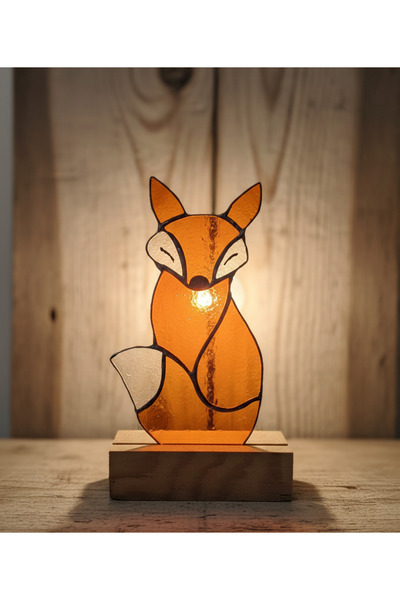 anonim Tilki Vitray Cam obje