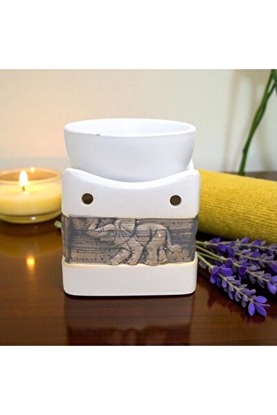 Kuzey Tacı Κεραμικό θυμιατήριο με ανάγλυφο σχέδιο ελέφαντα, ειδικής παραγωγής...