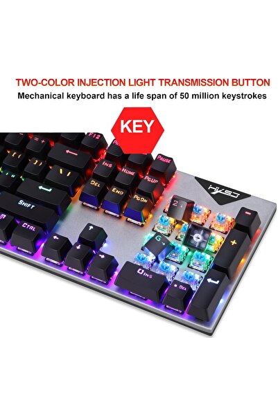 HXSJ NEW L300 Arabic/English language Mechanical Keyboard 104 keys