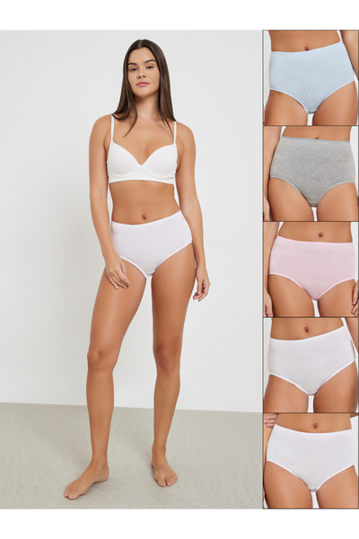 Styli Pack of 5 - Cotton Solid Full Briefs