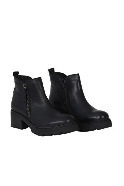 Bueno Shoes Black Leather Women's Wedge Heeled Boots 01Wd2302