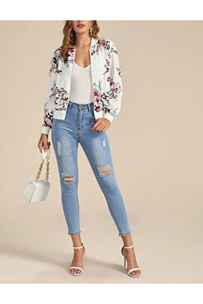 Sheya Shein zipper blouse, mix colors