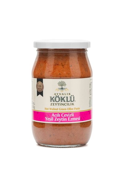 Köklü Zeytincilik Ayvalık Köklü Acılı Cevizli Yeşil Zeytin Ezmesi 360 gr