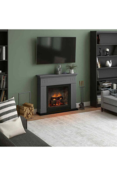 tagu Larsen Solid Grey PowerFlame 2 electric fireplace