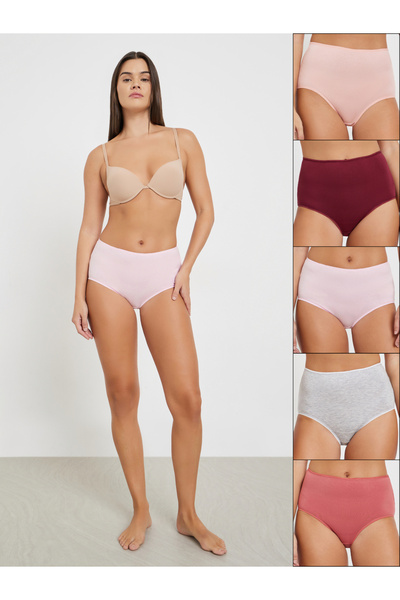 Styli Pack of 5 - Cotton Solid Full Briefs