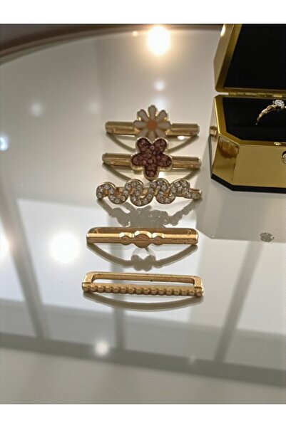 Gtech Set of 5 Charms for Garmin Forerunner 645 strap, metal, Model 5, Elegant design, Gold