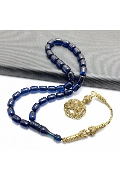 KANUNİ TESBİH سبحة كهرمان ناري مقطوعة على شكل كبسولة بشرابة طراز قديم من كازاز