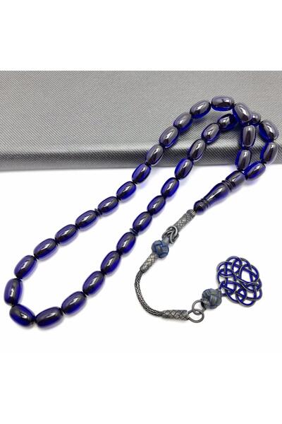 KANUNİ TESBİH Capsula croială Rozariu de culoare albastru de noapte, foc, chihlimbar