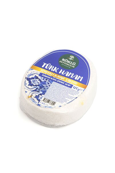 Köklü Zeytincilik Ayvalık Köklü Süngerli Türk Hamam Banyo Sabunu 120 GR