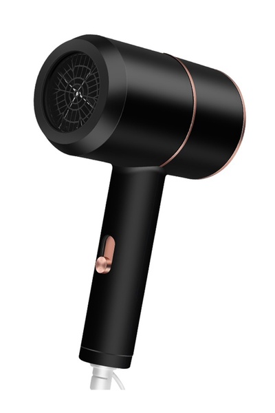 zola Travel hair dryer, 730 W, with 2 speeds, 3 temperature levels, 230V, hook for hanging, black