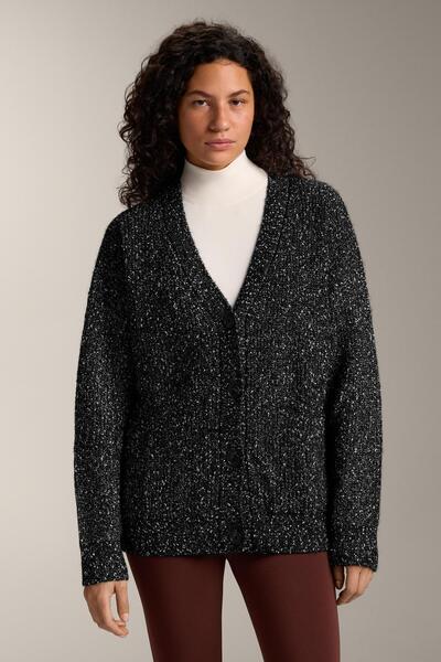 Oysho V-neck neps cardigan 27% wool
