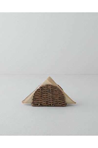 English Home Wicker Plastic Rattan Napkin Holder 15X9 cm Brown (13.11.2025)
