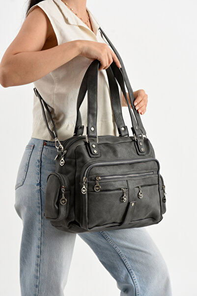 KIRASE Mega Women's Lisbon/Soft Leather Multi-Compartment Quality Multi-Useful Shoulder and Hand Bag