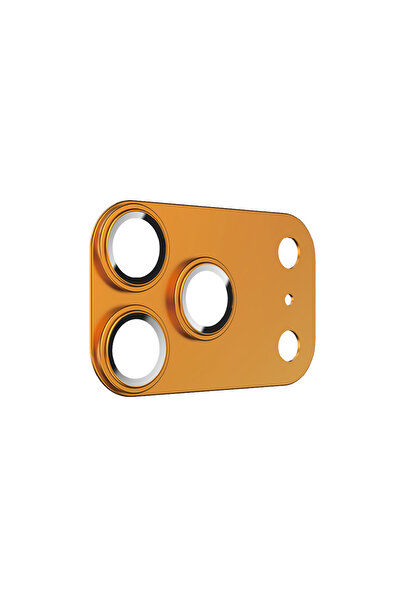 Benks iPhone 17 Pro Max Uyumlu Glass Warrior Anti Reflective Metal Kamera Lens Koruyucu Turuncu