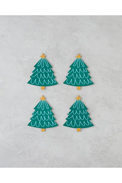 English Home Jinglewood Wooden 4-Piece Coaster Set 12X14 cm Colorful (13.11.2025)