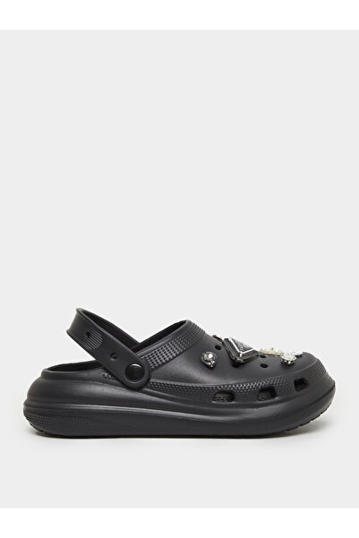 Styli Women Black Embellished Round Toe Clogs