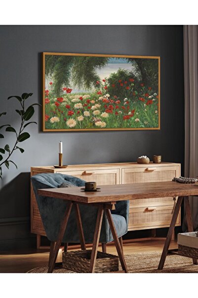 ALAYRA International Abstract Meadow Field Landscape – Classic Vintage Canvas...