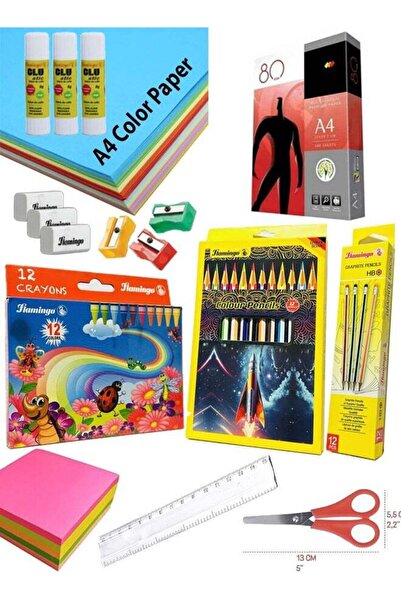 Flamingo School Stationary Kit 17 in 1 (50pcs) FL01