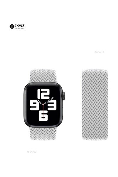 ineix Braided Solo Loop Stretchable Replacement Strap For Apple Watch 42, 44mm 165 mm length