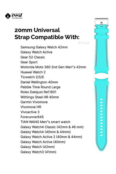 ineix Silicone Replacement Strap For Universal 20 mm