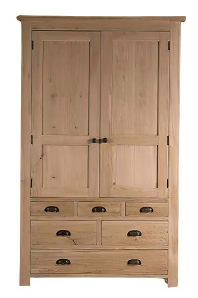 Bamena Wood Rust Ahşap Gardrop
