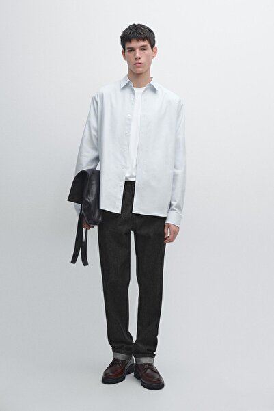 Massimo Dutti İnce çizgili regular fit gömlek