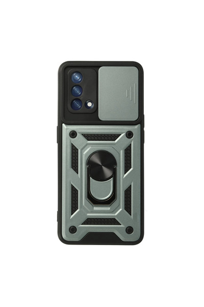 Twin Store حافظة A74 4G من السيليكون مع حلقة عدسة بارس - أخضر