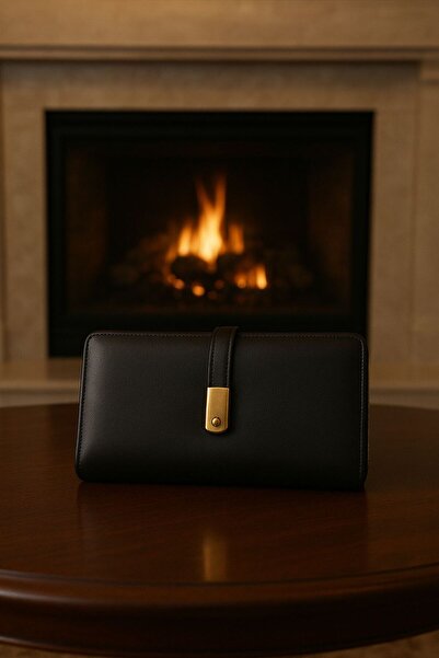 ZERVA QUEEN Gold Detailed Women's Wallet