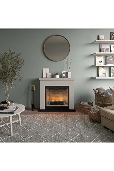 tagu Frode Light Beige ZenFlame Candle Fireplace