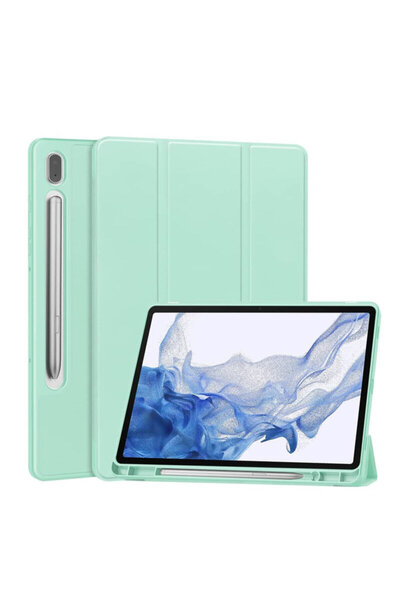 Techsuit Samsung Galaxy Tab A11 Plus Case Flex Trifold Pen, light green