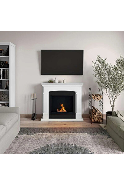 tagu Helmi Pure White FreeFlame bioethanol fireplace