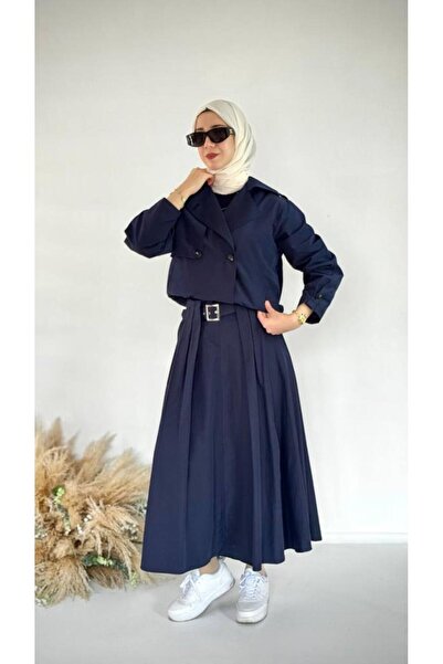 Tebrikler tekstil Women's Hijab Top and Bottom Set Model G3886