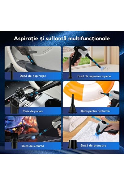 varioshop Cordless Portable Vacuum Cleaner for Car & Home, 120 W, USB Charging