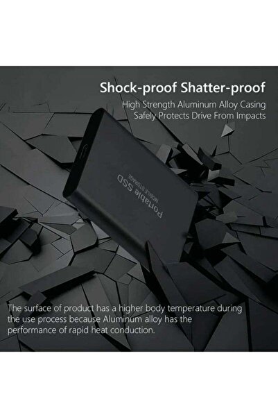 Beauenty قرص صلب خارجي محمول SSD بسعة 6 تيرابايت (أسود)