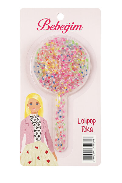 Needstore Lolipop Şeker Perma Toka Renkli Puantiyeli Kaliteli Lastik Toka Kad...