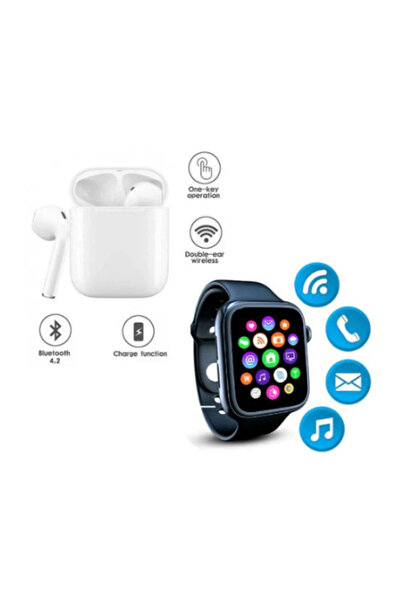 AHMED Smartwatch and wireless stereo headphones set