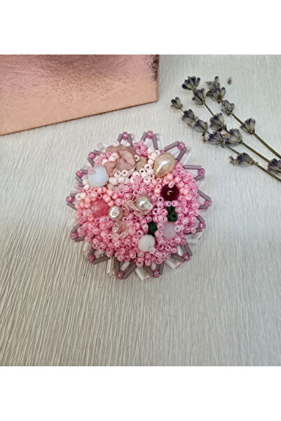 Handmade Broșă – Rosé Bloom Brooch