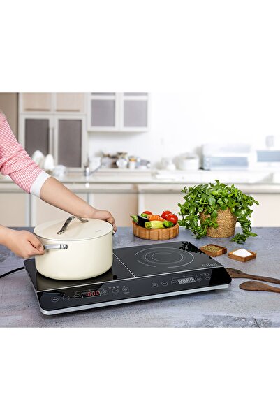 Zilan Επαγωγική εστία ZLN8088 Μαύρη, δύο εστίες, ισχύς 3500W, μαύρο κρυστάλλινο γυαλί