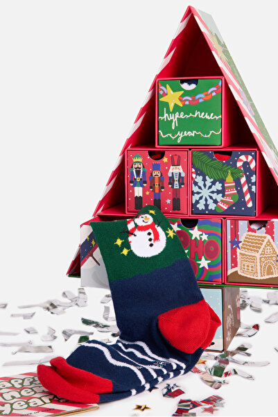 Hype of Steps Парти дърво - комплект от 7 коледни чорапи