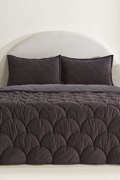 Karaca Home Σετ Άνεσης Πολυτελείας Cowrie Anthracite - Διπλό Μέγεθος