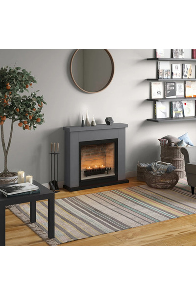 tagu Frode Solid Grey ZenFlame Candle Fireplace