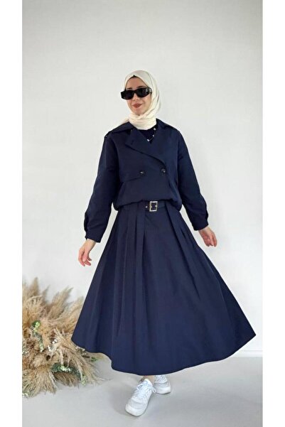 Tebrikler tekstil Women's Hijab Top and Bottom Set Model G3886