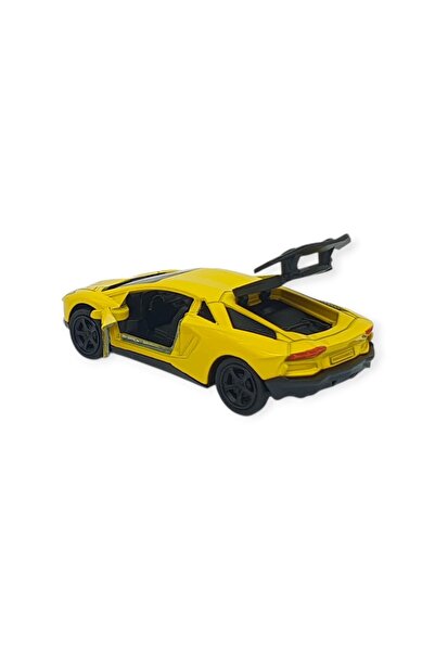 Vardem Pull and Drop Metal Small Cars 8 cm - 6411A-21 - Yellow