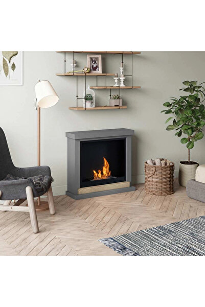 tagu Hagen Solid Grey FreeFlame bioethanol fireplace