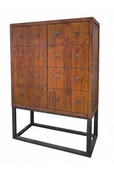 Bamena Wood Retro Ahşap Gardrop