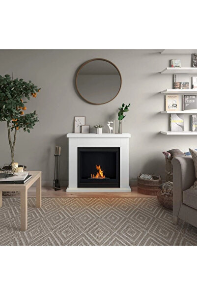 tagu Frode Pure White FreeFlame bioethanol fireplace
