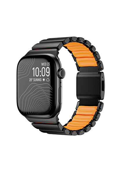 ZenithWorks Watch 10 46mm Znth Krd-149 Titanium Silicone Band - Black-Orange