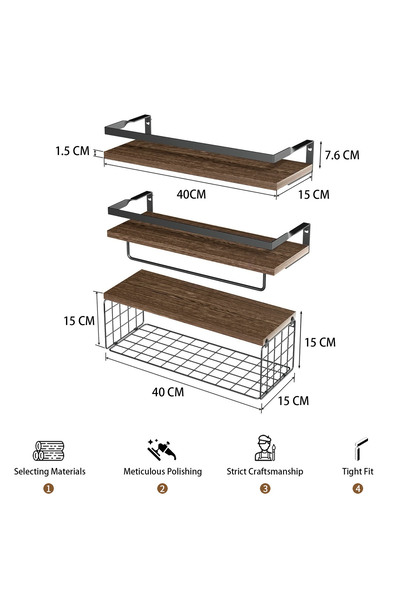 Sinyin Floating Shelves,Wall Mounted Shelves with Storage Basket,Bathroom Shelves Over Toilet